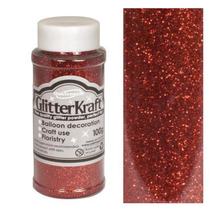Fine Kraft Red Glitter 100G