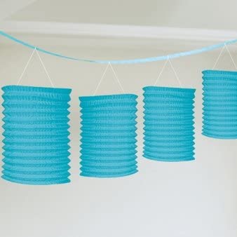 Caribbean Blue Lantern Garland 3.65M