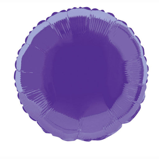Solid Round Foil Balloon 18'' - Deep Purple