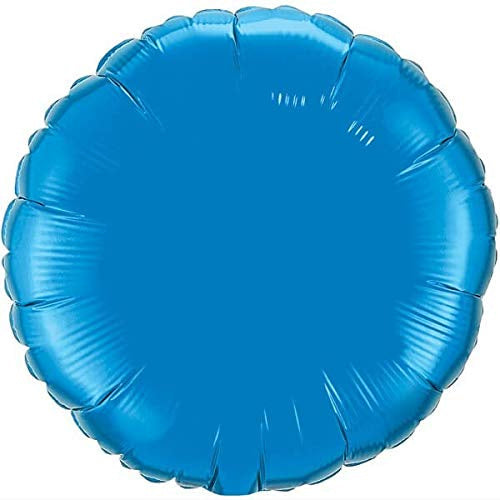 9'' Round Sapphire Blue Plain Foil