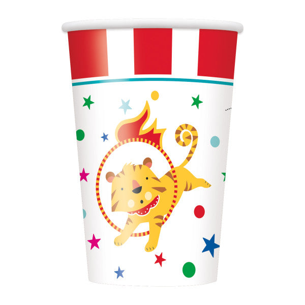 Circus Carnival 9Oz Paper Cups, 8pk