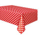 Red Polka Dot Plastic Table Cover