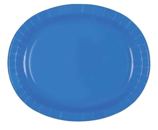 Royal Blue Oval Serving Plates 8pk