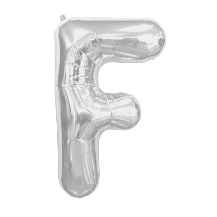16'' Foil Letter F - Silver Packaged Air Fill