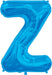 34'' Super Shape Foil Letter Z - Blue