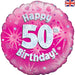 18'' Foil Happy 50th Birthday Pink