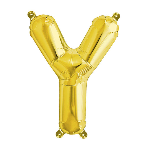16'' Foil Letter Y - Gold Packaged Air Fill