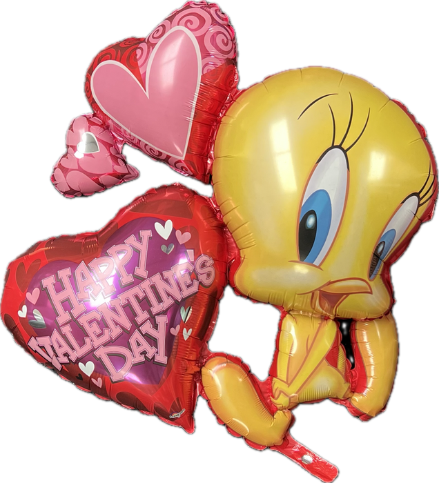 Tweety Bird Valentine's Day 92cm 2pk (Flat)