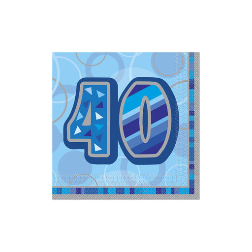 40 Glitz Blue Napkin (16pk)