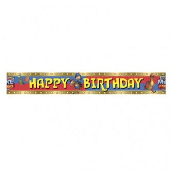 Mike The Knight Happy Birthday Foil Banner 4.5M