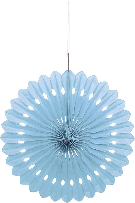 Soft Blue Paper Fan Decoration