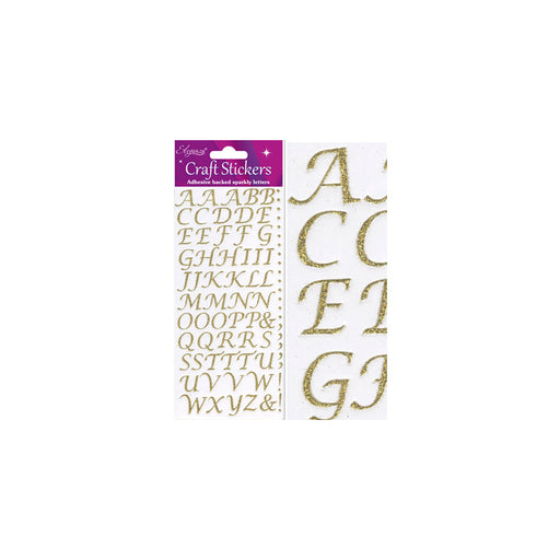 Eleganza Stickers Alphabet Fine Gold