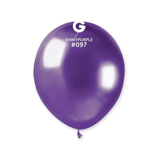 Gemar Latex Balloons 5 Inch (50pk) Shiny Purple Balloons #097