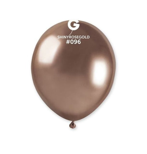 Gemar Latex Balloons 5 Inch (50pk) Shiny Rose Gold Balloons #096