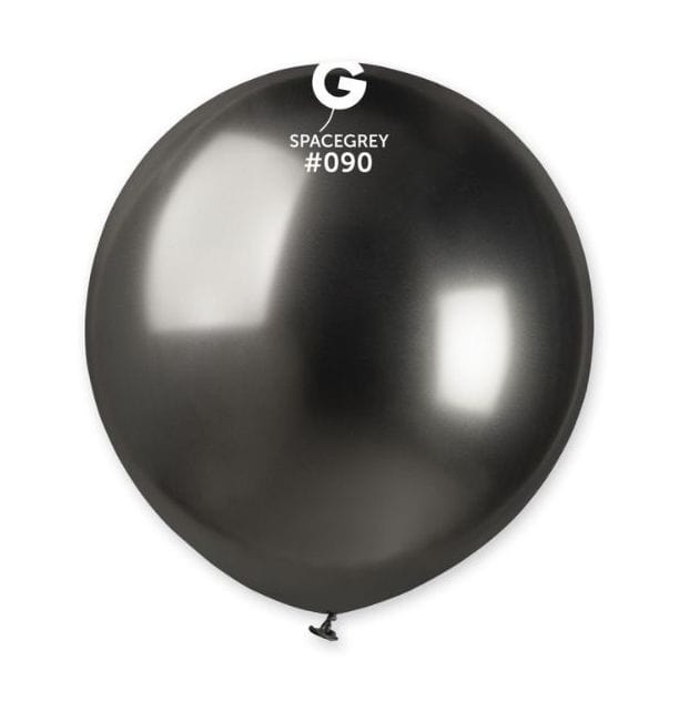 Gemar Latex Balloons 19 Inch (25pk) Shiny Space Grey Balloons #090