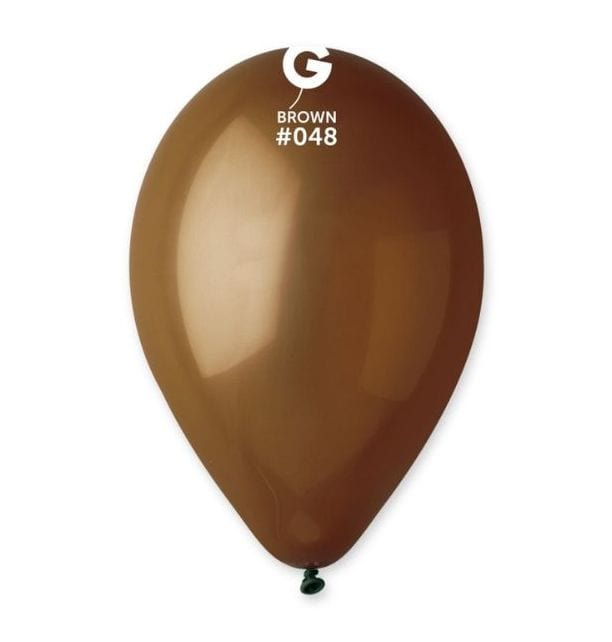Gemar Latex Balloons 13 Inch (50pk) Standard Brown Balloons #048