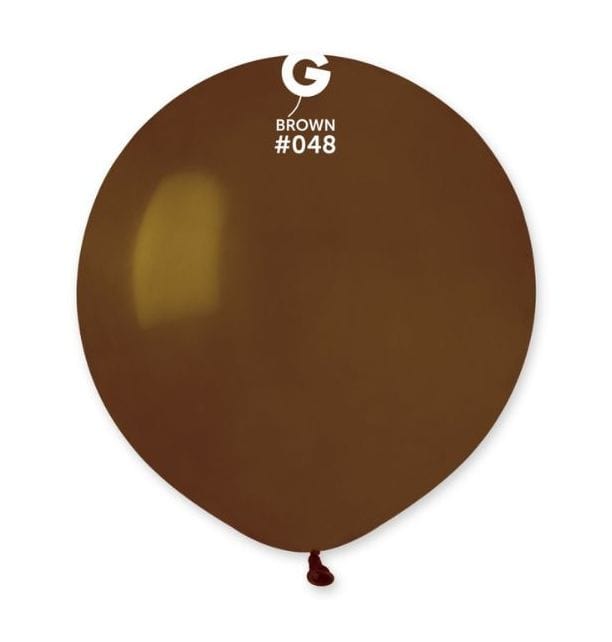 Gemar Latex Balloons 19 Inch (25pk) Standard Brown Balloons #048