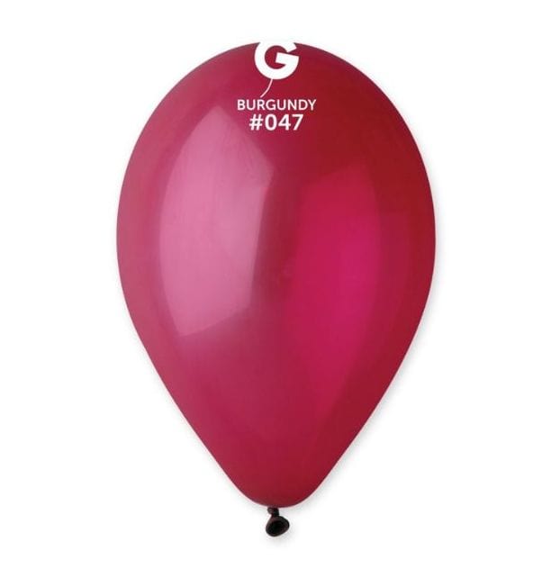 Gemar Latex Balloons 13 Inch (50pk) Standard Burgundy Balloons #047