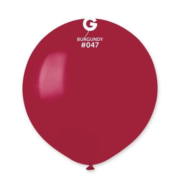 Gemar Latex Balloons 19 Inch (25pk) Standard Burgundy Balloons #047
