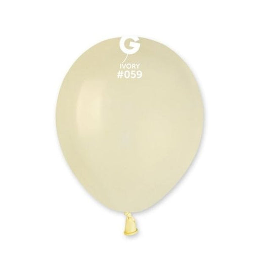 Gemar Latex Balloons 5 Inch (50pk) Standard Ivory Balloons #059