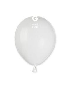 Gemar Latex Balloons 5 Inch (50pk) Standard White Balloons #001