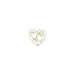 36'' Entwined Hearts Gold Foil Balloon