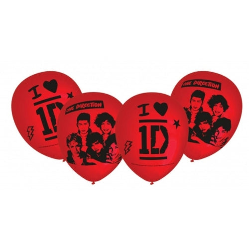 One Direction Latex Balloons (Red)