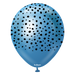 12" Mirror Blue (Black) Safari Cheetah Print Balloons (25pk)