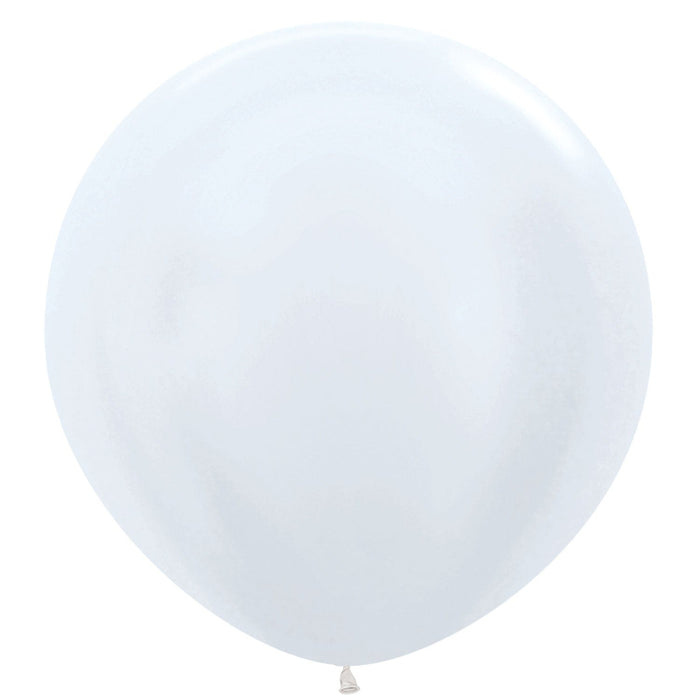 Sempertex Latex Balloons 36 Inch (2pk) Satin White Balloons