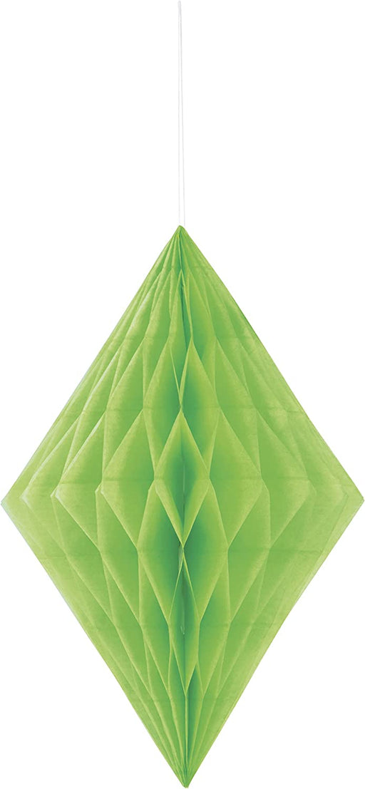 Lime Green Diamond Honeycomb Decoration