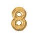 34'' Shape Foil Number 8 - Gold (Qualatex)