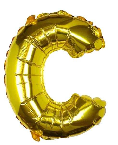 Gold Letter C Foil Balloon 16"