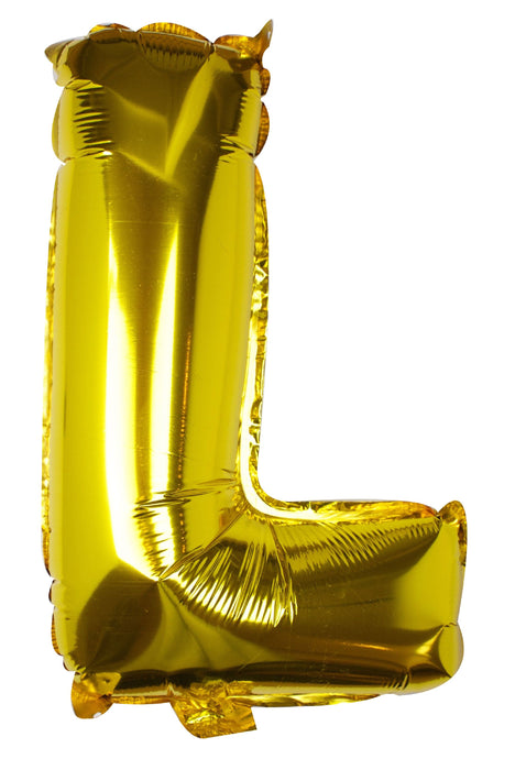 Gold Letter L Foil Balloon 16"