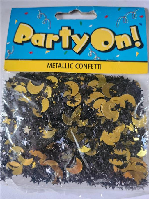 Black/Silver Moon/Stars Confetti 14g