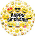 18'' Birthday Emoji Foil Balloon