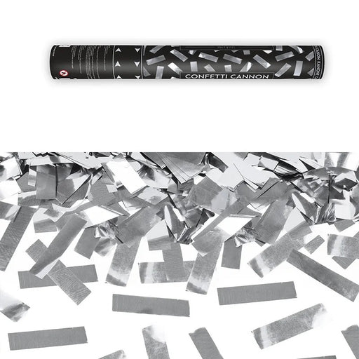 Silver Metallic Confetti Cannon 40cm