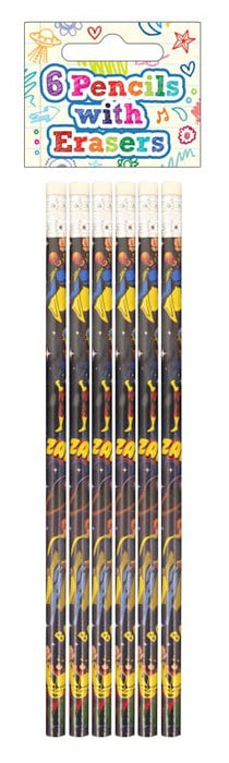 Henbrandt Pencils SuperHero Pencils with Erasers (6 pieces)