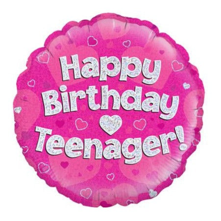18'' Birthday Teenager Pink Foil Balloon