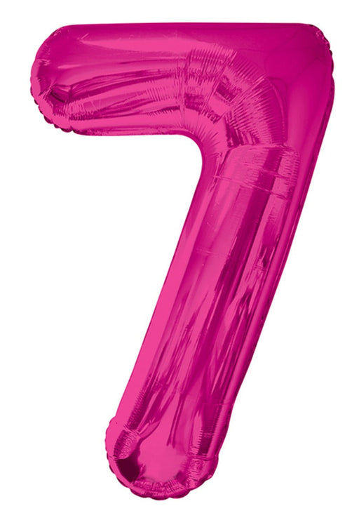 Giant Pink Foil Number '7' Balloon