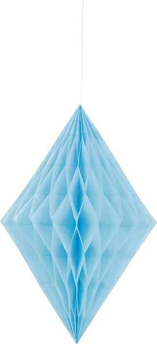 Soft Blue Diamond Honeycomb Decoration