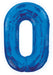 Giant Blue Foil Number '0' Balloon