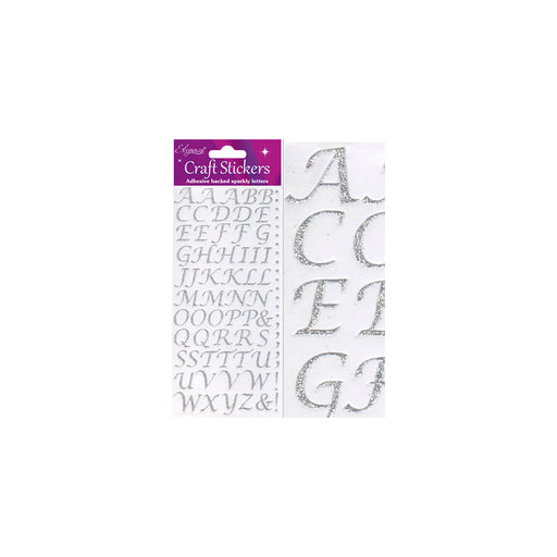 Eleganza Stickers Alphabet Fine Silver