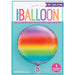 Gradient Rainbow Round Foil Balloon 18''