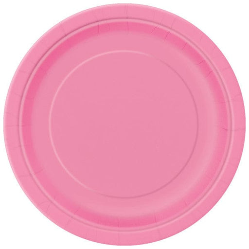 HouseParti Wholesalers Hot Pink Solid Round 7" Dessert Plates (8pk)