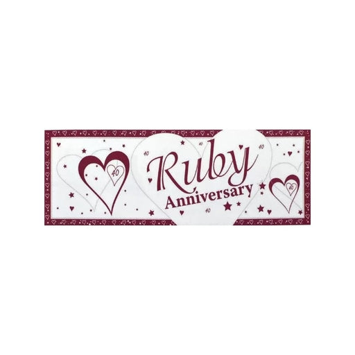 Ruby Anniversary Giant Banner 60x20''