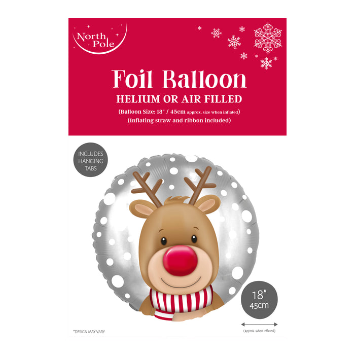 18" Reindeer Head Foil Balloon