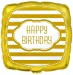 Golden Birthday Square Foil Balloon