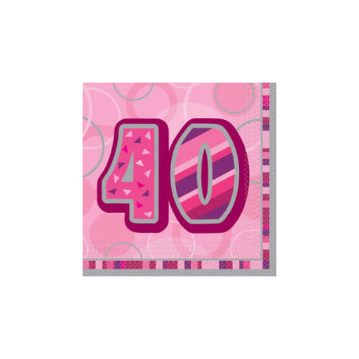40 Glitz Pink Napkin (16pk)