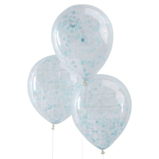 12'' Blue Confetti Latex Balloon 5Pk