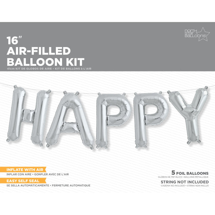 16'' Silver Happy Kit Air Fill